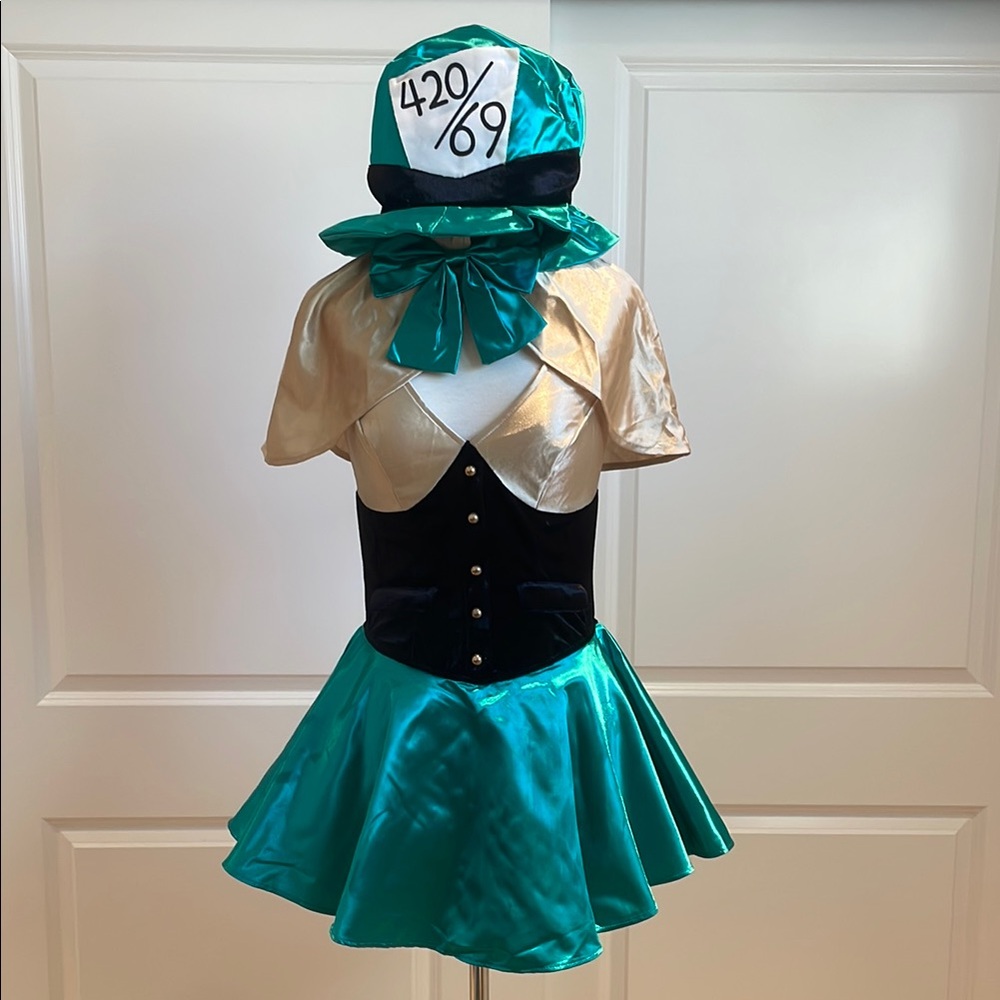 Leg Avenue Mad Hatter Costume - Green and Gold